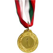 Медал MAXIMA, 4.5 см, За първо място, С трикольорна лента /00017001/
