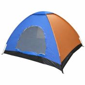Палатка за къмпинг MAXIMA, Двуместна, Еднослойна, 195х145хH110 см, Оранжев със син /90010002/