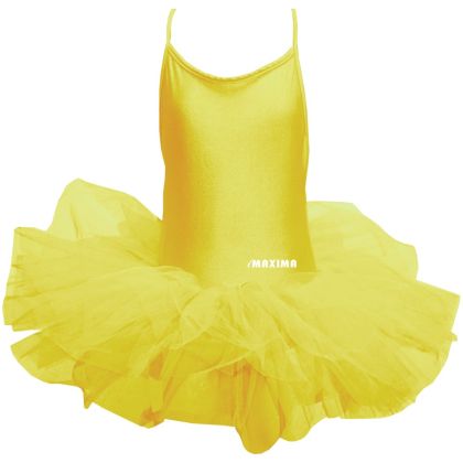 Детско танцувално (балетно) трико MAXIMA, С връзки и туту поличка /40043506/
