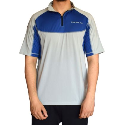 Тениска колоездачна ONEPOLAR, Бързосъхнеща, Сива със синьо, Размер XL /PO292105/