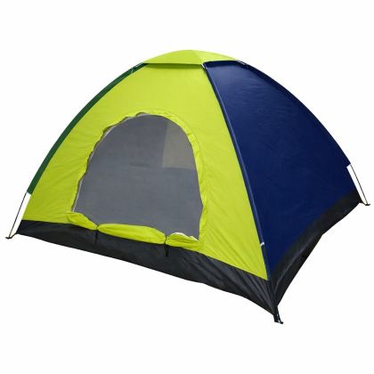 Палатка за къмпинг MAXIMA, Двуместна, Еднослойна, 195х145хH110 см, Електриково зелен със син /90010004/