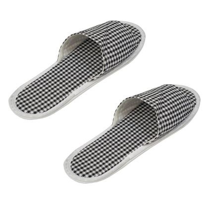 Хотелски чехли, Отворени, 39-42 номер, Черен с бял /950253/