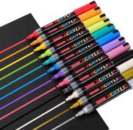 Акрилни маркери за рисуване, 12 цвята, Връх 4 мм /190006/