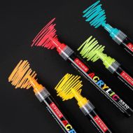 Акрилни маркери за рисуване, 12 цвята, Връх 4 мм /190006/