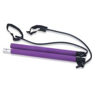 Комплект за пилатес MAXIMA, лост с два ластика, Лилав /31041101/