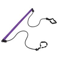 Комплект за пилатес MAXIMA, лост с два ластика, Лилав /31041101/