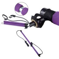 Комплект за пилатес MAXIMA, лост с два ластика, Лилав /31041101/