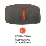 Йога възглавница Випасана MAXIMA, 62x30x20 см, Сив /30008501/