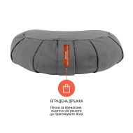 Възглавница за медитация полумесец (полузафу) MAXIMA, 40x26x15 см, Сив /30008201/