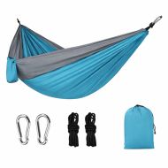 Хамак MAXIMA, Дължина до 290 см, Платно 260x135 см, От парашутен плат, Светлосин със сив /60014404/