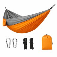 Хамак MAXIMA, Дължина до 290 см, Платно 260x135 см, От парашутен плат, Оранжев със сив /60014405/