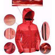 Дамско зимно яке 3 в 1 за ски, туризъм и сноуборд, Червено, Размер 2XL /PO214102/