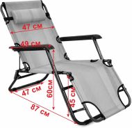 Сгъваем стол, шезлонг, легло 3 в 1 MAXIMA, 153 см, Дизайн 1 /60020701/