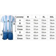 Football / volleyball / handball kit, jersey with shorts - Light Blue with White, MAXIMA, XL /40016901/