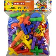 Construction set MAXIMA, 500 g, tubes and wheels in different colors /270386/