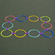Twister group game with 10 flat rings and 10 connectors /200968/