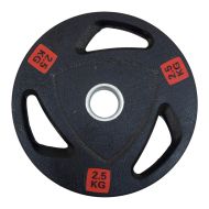 Weight plate MAXIMA 2.5 kg, for bars ø25-28 mm, rubberized with metal ring and handles /310559/