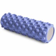 Foam roller for Pilates and yoga MAXIMA, 45 x 12 cm, with massage grooves, Light Blue /30004602N/