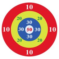 Throwing target game MAXIMA, set with fabric board and five balls /200909/