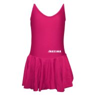 Children's dance (ballet) leotard MAXIMA with thin straps and skirt, Cyclamen, size XL /40042618/