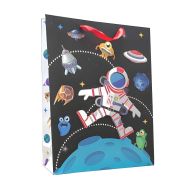 Gift paper bag, 30 x 39 x 12 cm, 3D, kids space design /140813/