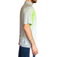 Cycling T-shirt ONEPOLAR, quick-dry, Grey with Green, Size XL /PO292102