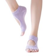 Yoga socks MAXIMA, open toes, Light Purple /40073201/