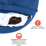 Meditation cushion half-moon MAXIMA, 40 x 26 x 15 cm, Blue /30008203/