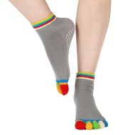 Yoga socks MAXIMA, with colorful toes, Grey /40073001/