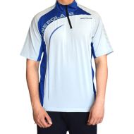Cycling T-shirt ONEPOLAR, quick-dry, Grey with Blue, Size M /PO292205