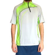 Cycling T-shirt ONEPOLAR, quick-dry, Grey with Green, Size M /PO292201