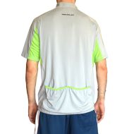 Cycling T-shirt ONEPOLAR, quick-dry, Grey with Green, Size L /PO292101
