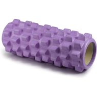 Foam roller MAXIMA, 33 x Ø13 cm, textured massage surface, Purple /30002901/