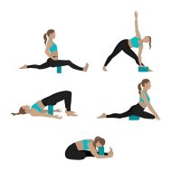 Yoga block MAXIMA, 23 x 15 x 8 cm, EVA, Purple /30001502/