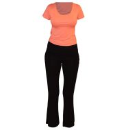 Sports set, Orange blouse with black pants, size L /40044503/