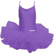 Children's dance (ballet) leotard MAXIMA with ties and tutu skirt, Lilac, size 2XL /40043517/