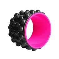 Yoga wheel MAXIMA, Ø28 x 19 cm, textured, Black/pink /30003801/