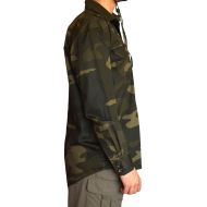 Camouflage cotton shirt ONE POLAR, Green, Size XL /PO275602