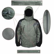 Men's winter ski jacket for skiing, snowboard, hiking ONE POLAR, Green, Size XL /PO211402