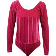 Children's velvet leotard MAXIMA, Cyclamen, height 160 cm /40044117/