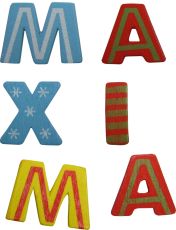 Wooden letters for decoration, 2.5 cm /140921/