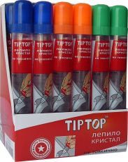 Office liquid glue crystal TIPTOP with applicator pad, 50 ml /150015/