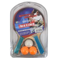 Table tennis set MAXIMA, 2 rackets with 3 balls /200314/