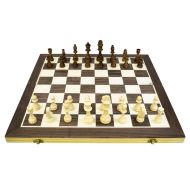Шах, дама и табла 3 в 1 MAXIMA, Фурнир с интарзия, 29 см, Фигури 2.7 - 5.4 см /270769/