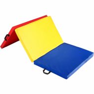 Gymnastics mat MAXIMA, foldable into 3 sections, 180 x 60 x 5 cm, PU leather, EPE filling /300067/
