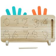 Wooden counting board with fingers, educational toy for counting /150867/