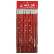 Graphite pencils HB with eraser, set of 10 with pictures /120001/