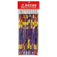 Graphite pencils HB with eraser, set of 10 with pictures /120001/