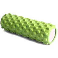 Foam roller for Pilates and yoga MAXIMA, 45 x Ø14 cm, with massage grips, Green /30004601/