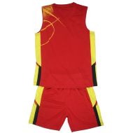 Баскетболен екип червен с жълто, Размер 5XL /40022201/